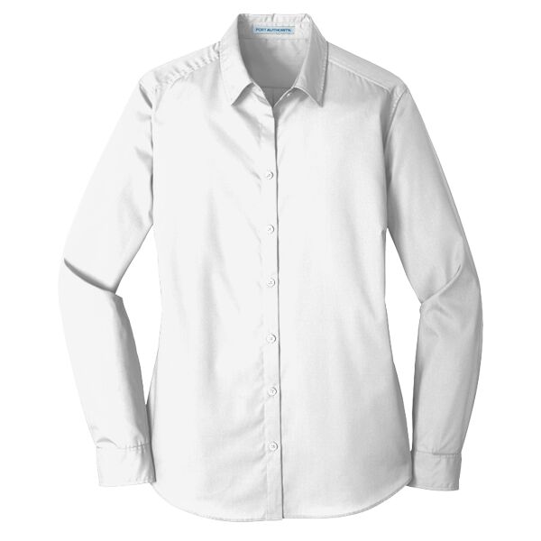 Ladies Long Sleeve Carefree Poplin Shirt Thumbnail