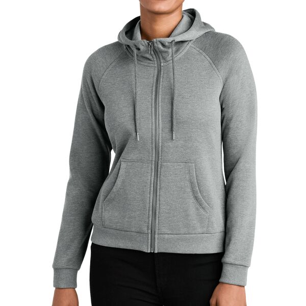 Women's Organic CVC Fleece Full Zip Hoodie Thumbnail